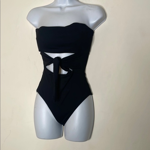 aerie Other - Aerie Black Strapless One Piece with Midriff Cutout